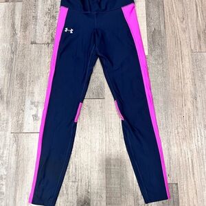Under Armour Women’s Leggings in Navy and Bright Pink